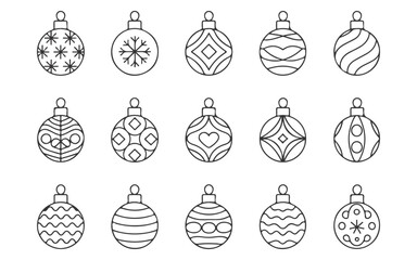 Minimal Christmas Decorations Outline