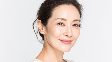 健康的で美しいミドル女性の笑顔