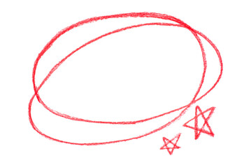 "Red Crayon Circles and Stars