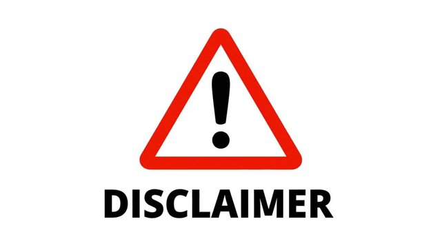 Disclaimer warning important notice legal alert graphic