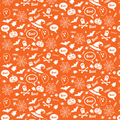 Halloween seamless pattern vector art icon illustration