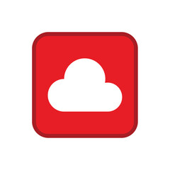 Cloud computing icon vector illustration on white background for technology and internet concept