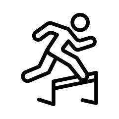 Hurdles Line Icon of Athletics Icon Set