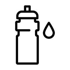 Water Bottle Line Icon of Cycling Icon Set