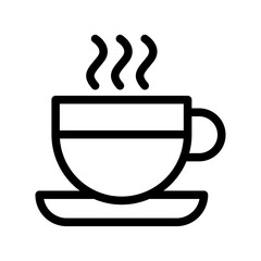 Coffee Cup Line Icon of Coffee Brewing Icon Set