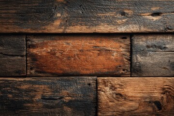 Obraz premium Rustic wooden planks, weathered and distressed