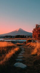 Mountain path at sunset (2)
