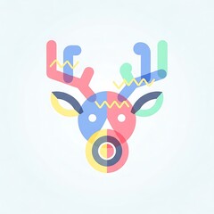 Fototapeta premium Colorful Reindeer Illustration