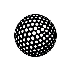 Black and White Dotted Sphere Illusion for Graphic Design or Wallpaper