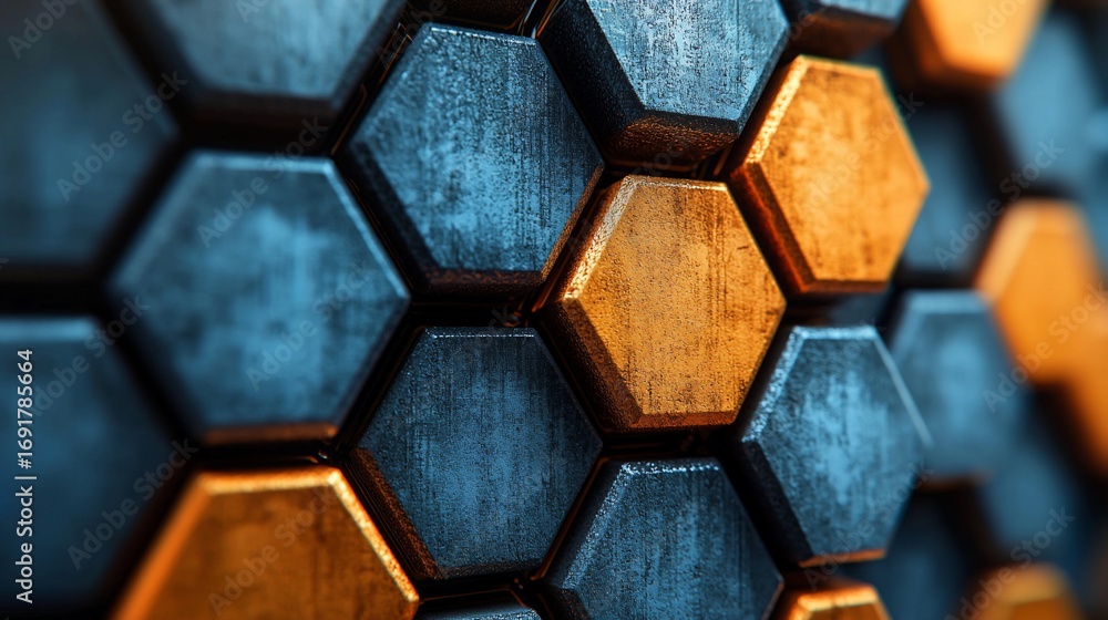Poster abstract geometric hexagon pattern background
