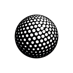 Black and White Dotted Sphere Illusion for Graphic Design or Wallpaper
