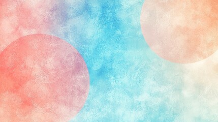 Abstract background with overlapping circles in pastel colors and textures
