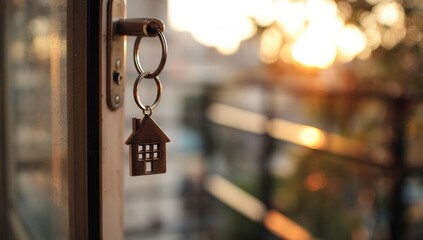 House key at sunset