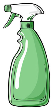 green spray bottle, cleaning product clip art preview