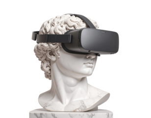 Classical Head with Modern Goggles