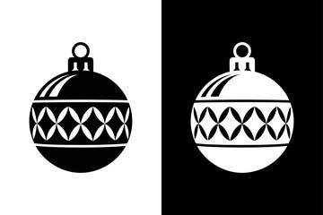 Scalable Christmas Ornament Silhouette Graphics for Design