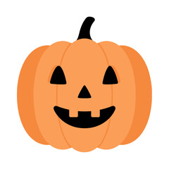Simple and Cheerful Jack-o'-Lantern Illustration for Halloween Decorations and Celebrations, Suitable for Festive Designs and Holiday-Themed Projects.