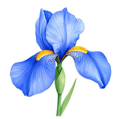 Vibrant Blue Iris Blossom