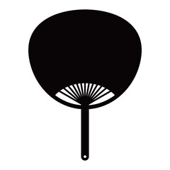 シンプルなうちわのイラスト素材