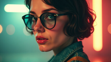 Fototapeta premium Retro-Future Echoes: Vintage Glitch