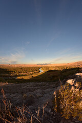 sunset in the mountains