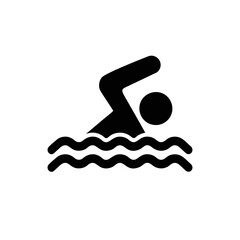 vector illustration of a swimming