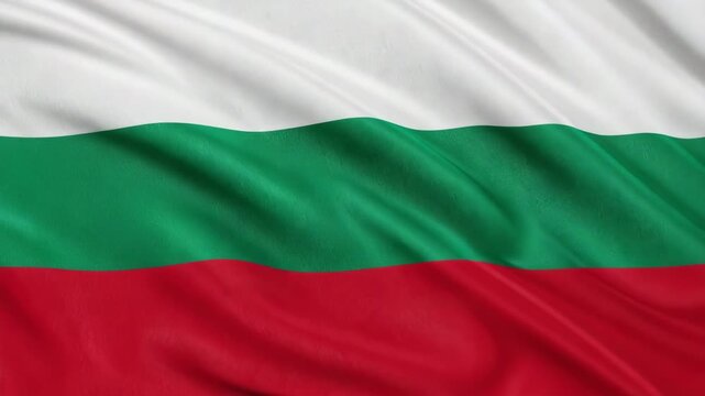 Bulgarian flag waving in the wind - Powered by Adobe