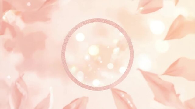 Ring with petals and bokeh effect