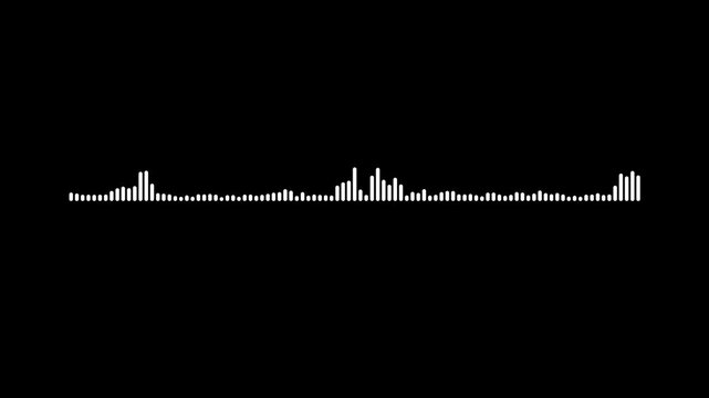colling icon with user icon and audio waves. Animated visualization of audio sound waves surrounding a person icon against a black background.