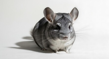 Adorable Chinchilla with Soft Fur and Big Ears