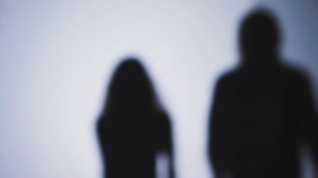 Blurred Silhouettes of Two People