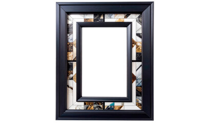 大理石風幾何学文様の四角いフレーム