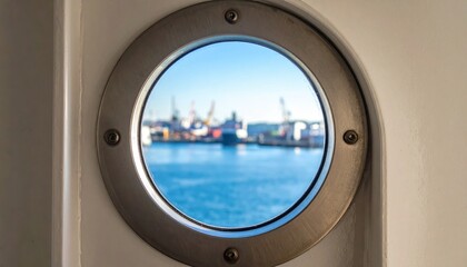 Porthole View of Harbor