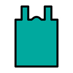 Obraz premium Plastic Bag Vector Filled Icon Design