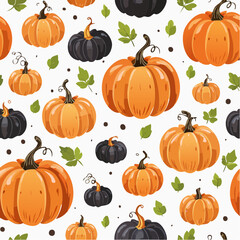 Halloween Pumpkin Vector Pattern