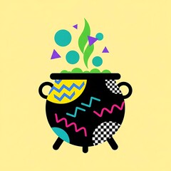 Cauldron with Bubbles and Shapes