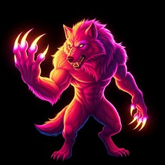 Wolf Monster with Glowing Claws