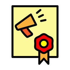 Media Licensing Vector Filled Icon Design