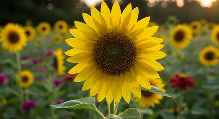 Fototapeta premium Sunflower field nature