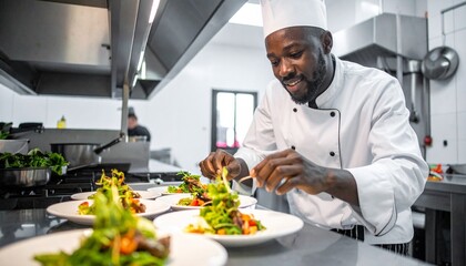 chef preparing food in restaurant