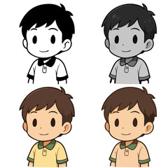 Chibi in mood Content - Serene (Gentle smile) vector design