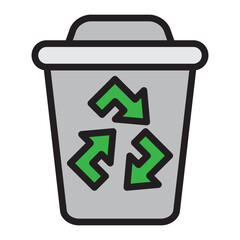 Recyclable Vector Filled Icon Design