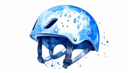 A Simple Canoe Helmet with Water Drops