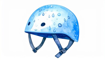 A Simple Canoe Helmet with Water Drops