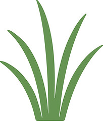 Simple Flat Green Grass Clump Illustration Element Isolated Design