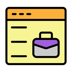 Job Ad Site Vector Filled Icon Design