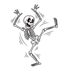 Cartoon Skeleton Dancing