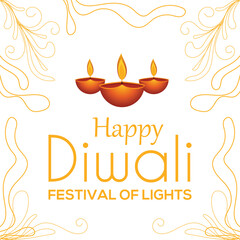 happy Diwali banner and social media post 