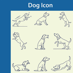 Charming illustration of a playful dog with a wagging tail rendered in vibrant vector graphics for versatile design applications