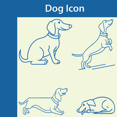 Playful cartoon dog illustration with vibrant colors and simple geometric shapes